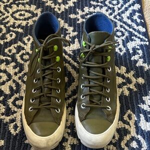 Converse Olive Green High-Top Sneakers